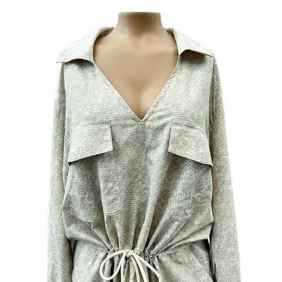 NWT Athleta Zuma Print Collar Shirt Dress Long-Sleeve Pockets Women Plus Size 1X - Picture 13 of 13